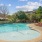 a swimming pool in a backyard